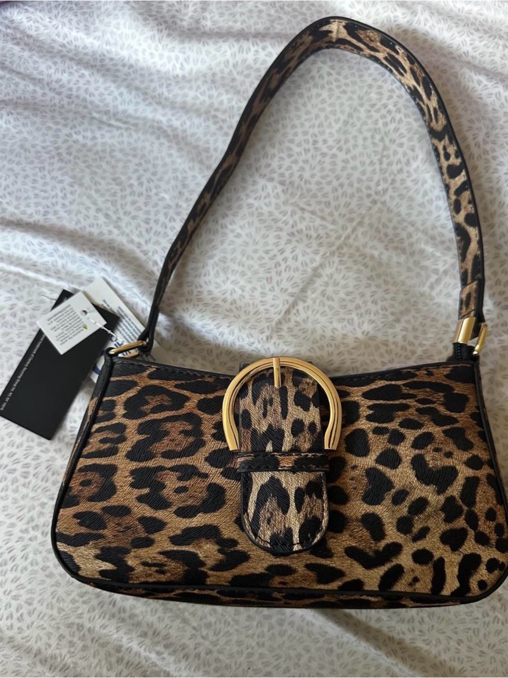 Jane &Berry | Leopard Print Shoulder Bag with Gold Buckle
